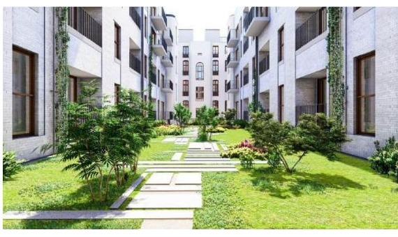 Courtyard of a revitalised quarter